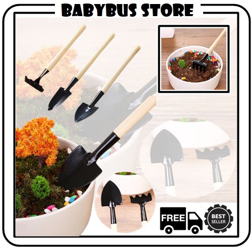 BBS SS06 Set Sekop Garpu Cangkul Mini 3 in 1 / Alat Berkebun / Garden Tools Ukuran Kecil