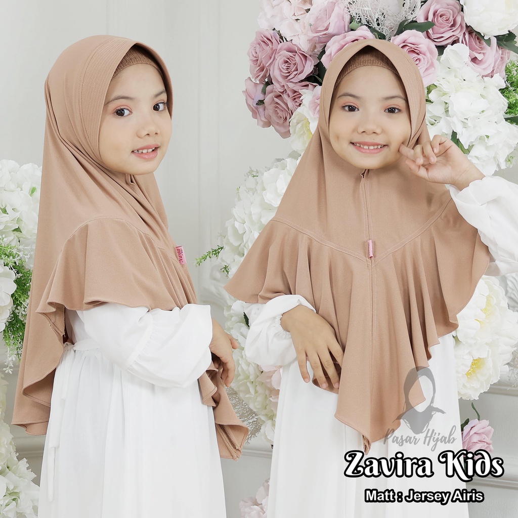 Kerudung Anak ZAVIRA KIDS Jilbab Anak Jersey Airis Terbaru Pasar Hija'b