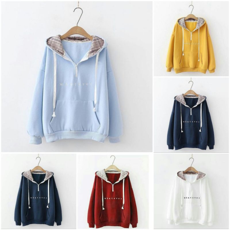 SWEATER HOODIE/JAKET HOODIE/FLEECE TEBAL/COD/HOODIE WANITA