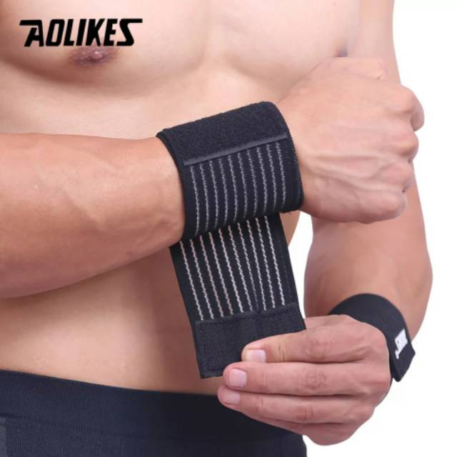 Aolikes Bandage Strap Wristband Hand Tangan Support Running Fitness Cycling