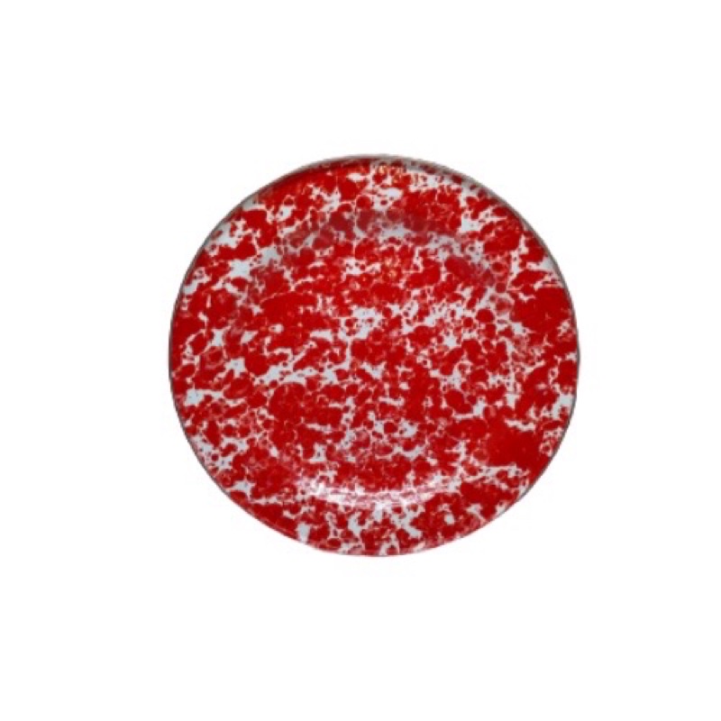 PIRING ENAMEL BURIK BLURIK BLIRIK LURIK LORENG MERAH