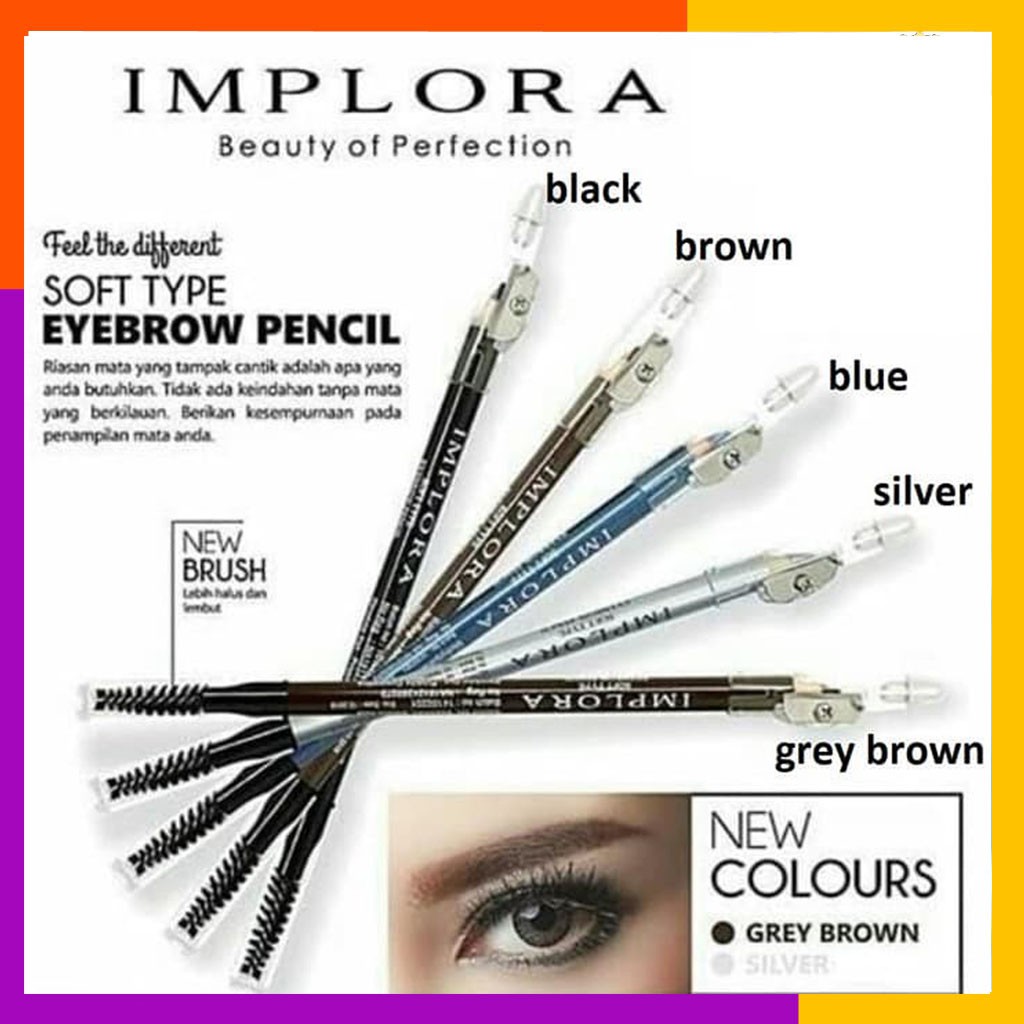 Pensil Alis IMPLORA - Eyebrow Pensil BPOM