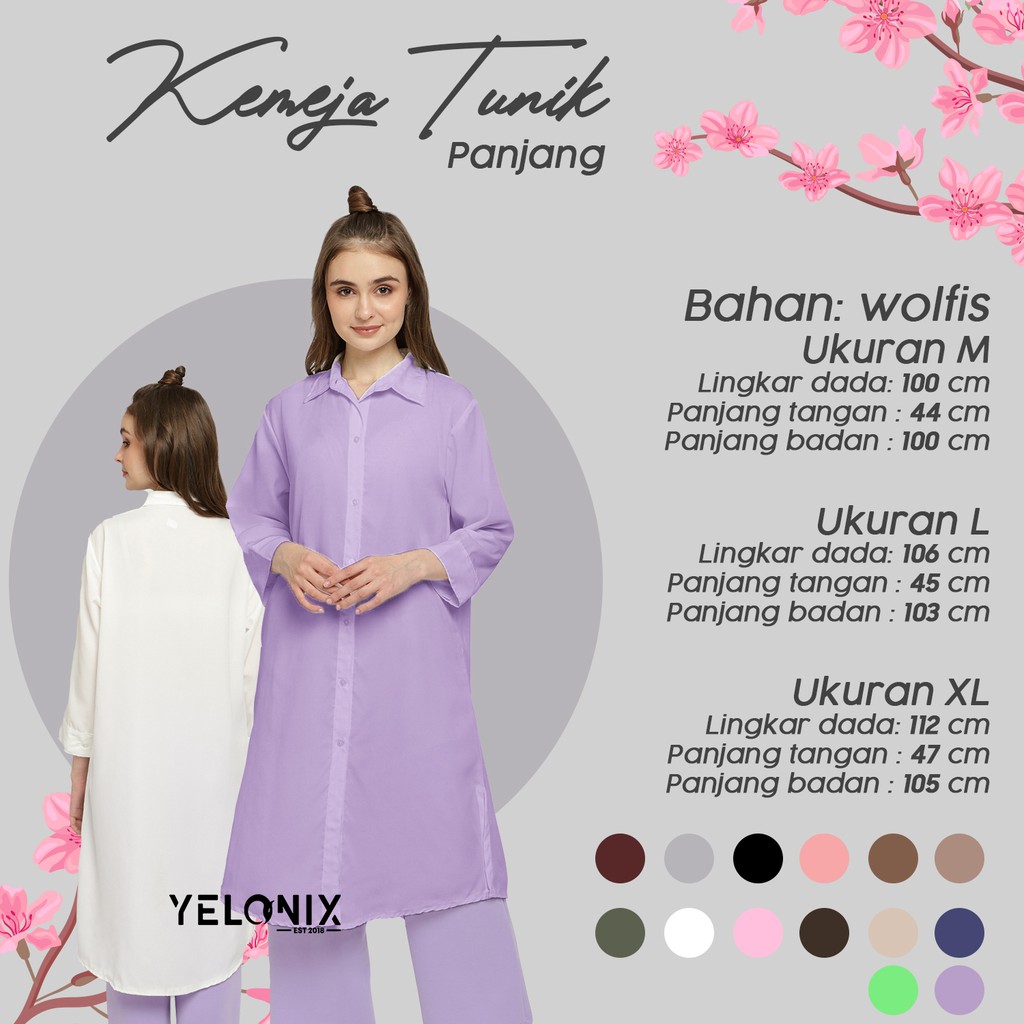 KEMEJA TUNIK NEDA PANJANG - YELONIX