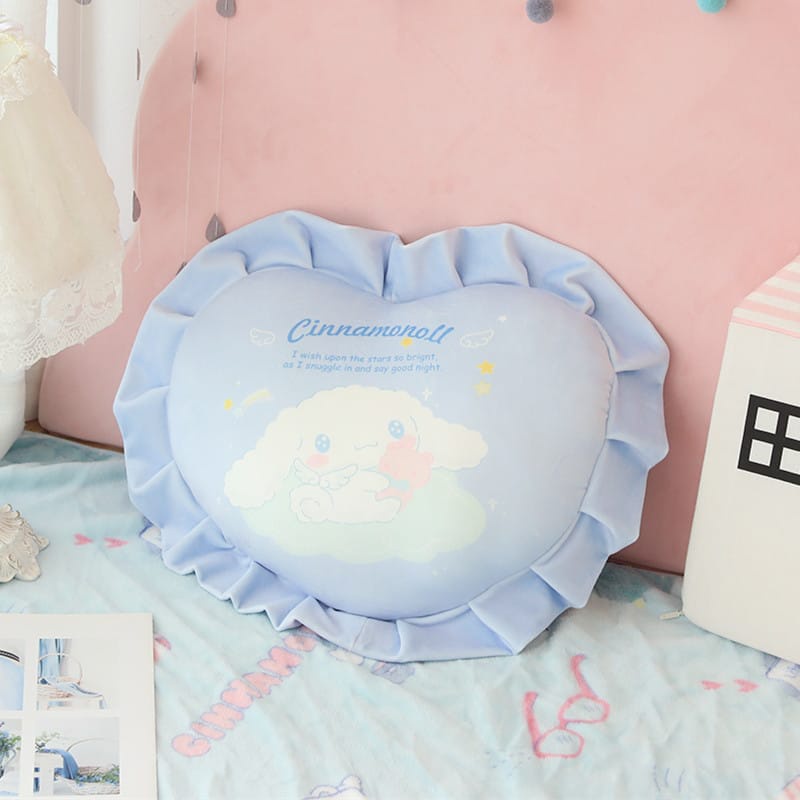 Balmut bantal selimut bentuk love karakter melody kuromi cinnamoroll bahan plush