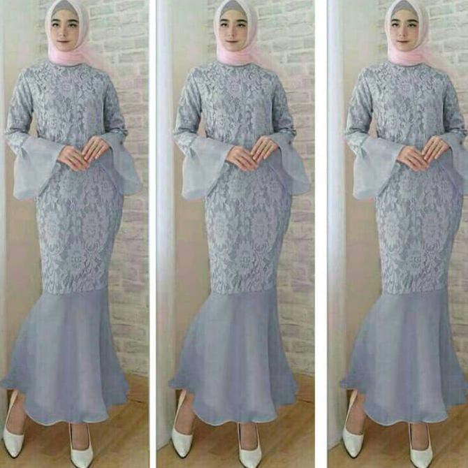 TERLARIS** MAXI DRESS MUSLIM/ MAXY HIJAB PESTA CANTIK - MERMAID (vs) - Mocca ^^^