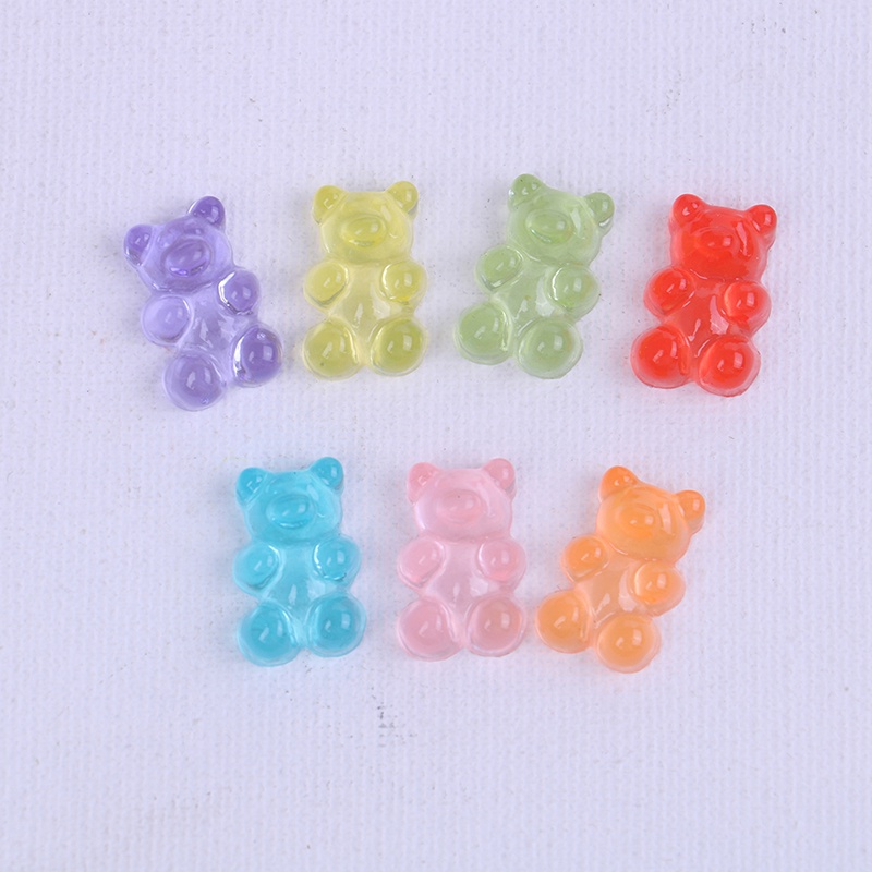 (LUCKID) 10pcs / Set Mainan clay polymer Bentuk Beruang Untuk Anak Laki-Laki / Perempuan DIY