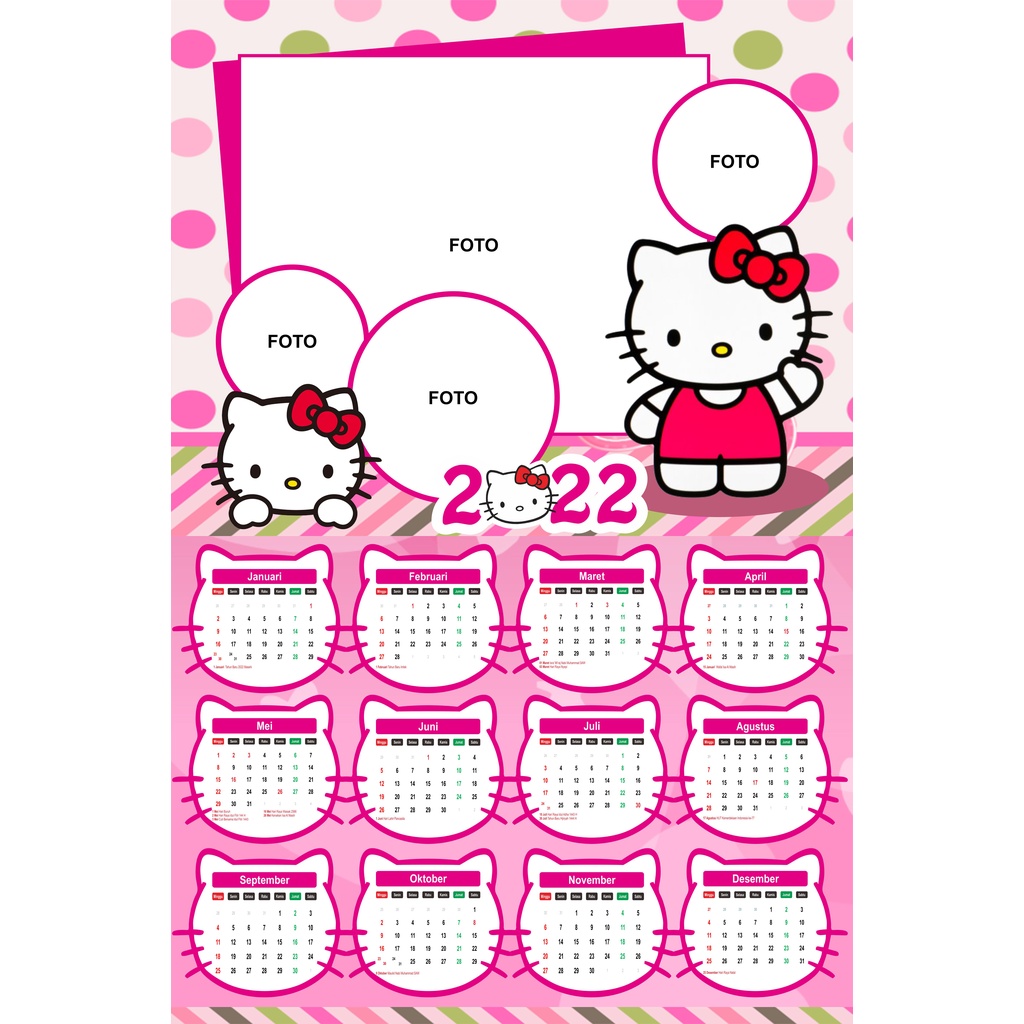 

[FREE DESAIN] Kalender Lucu 2022 / Kalender Dinding / Kalender Foto