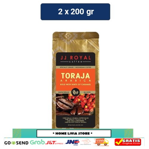 

JJ Royal Coffee Toraja Arabica Beans Bag 200gr x2