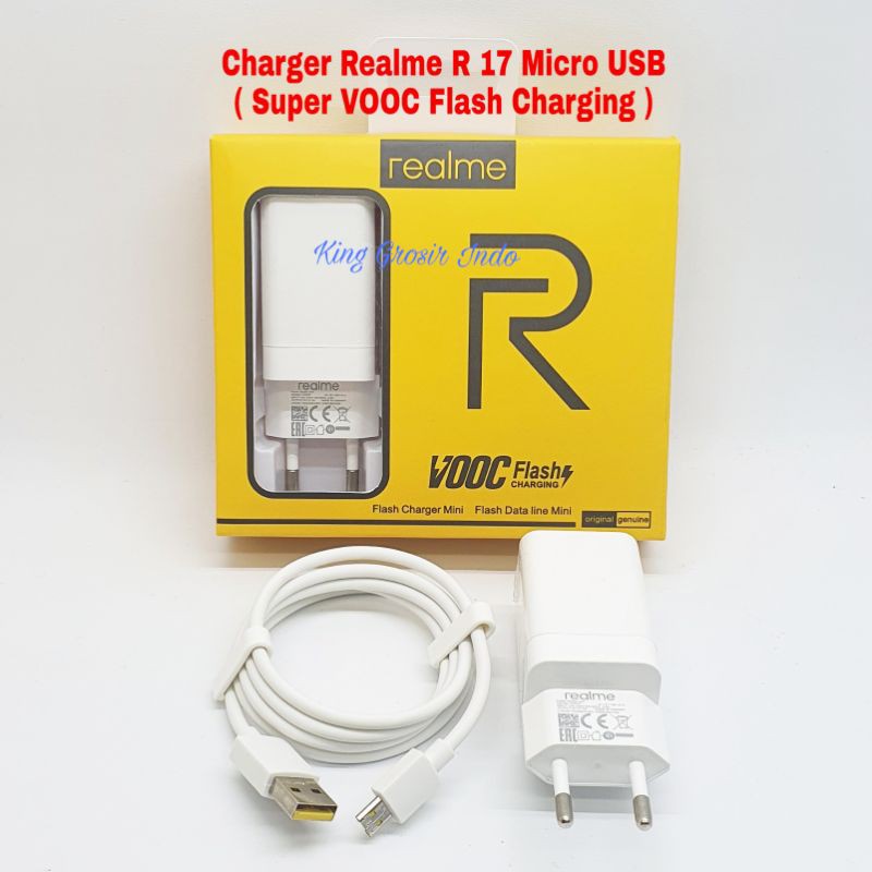 Charger Realme R 17 Micro USB ( Super VOOC Flast Charging ) Original