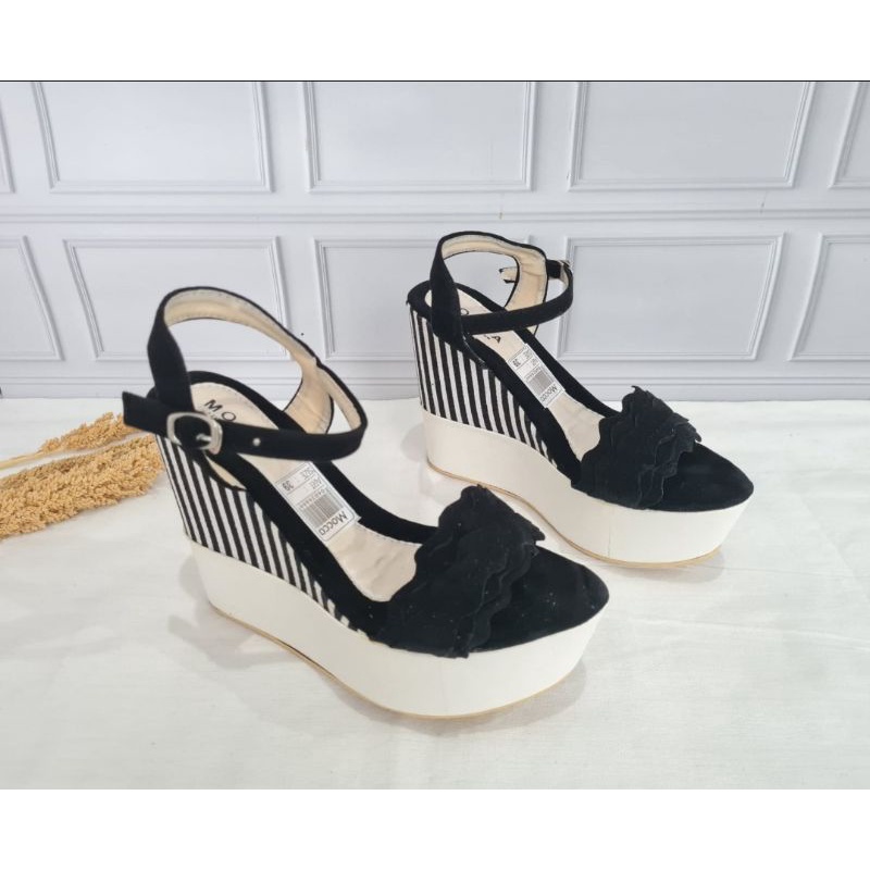 ABBUSHOES DL 31 Sepatu Wanita Wedges Tali (Terbaru)12cm