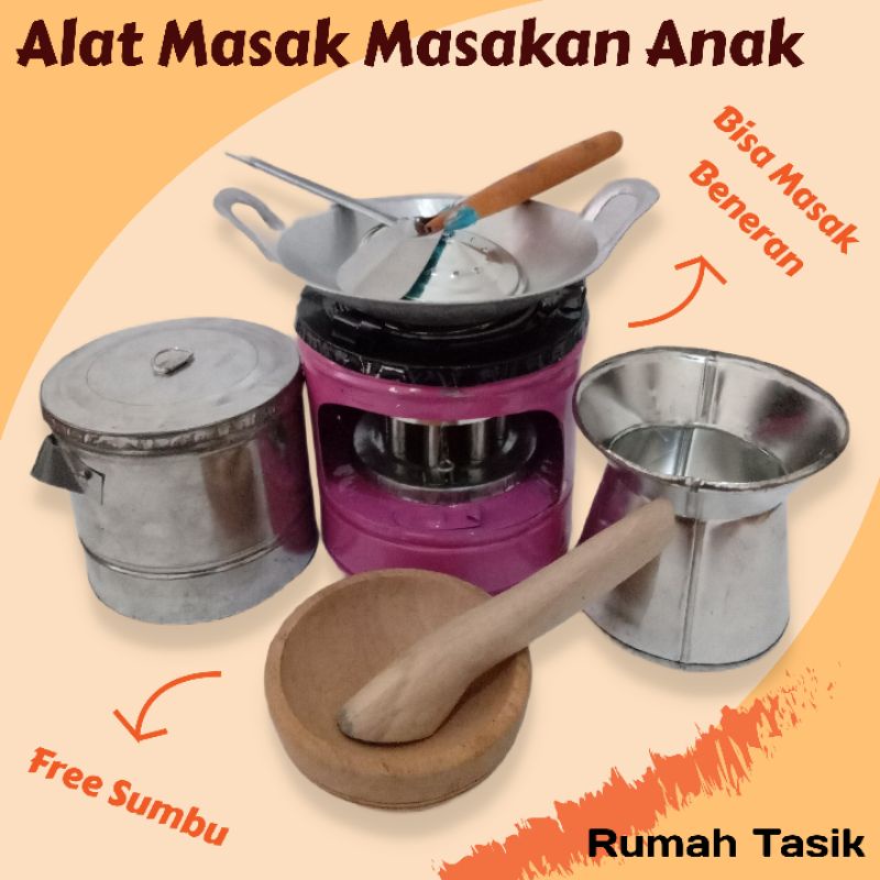 Kitchen Set Mini Mainan Masak Masakan Anak / Kompor Mini Set Mainan Edukasi Masak Memasak