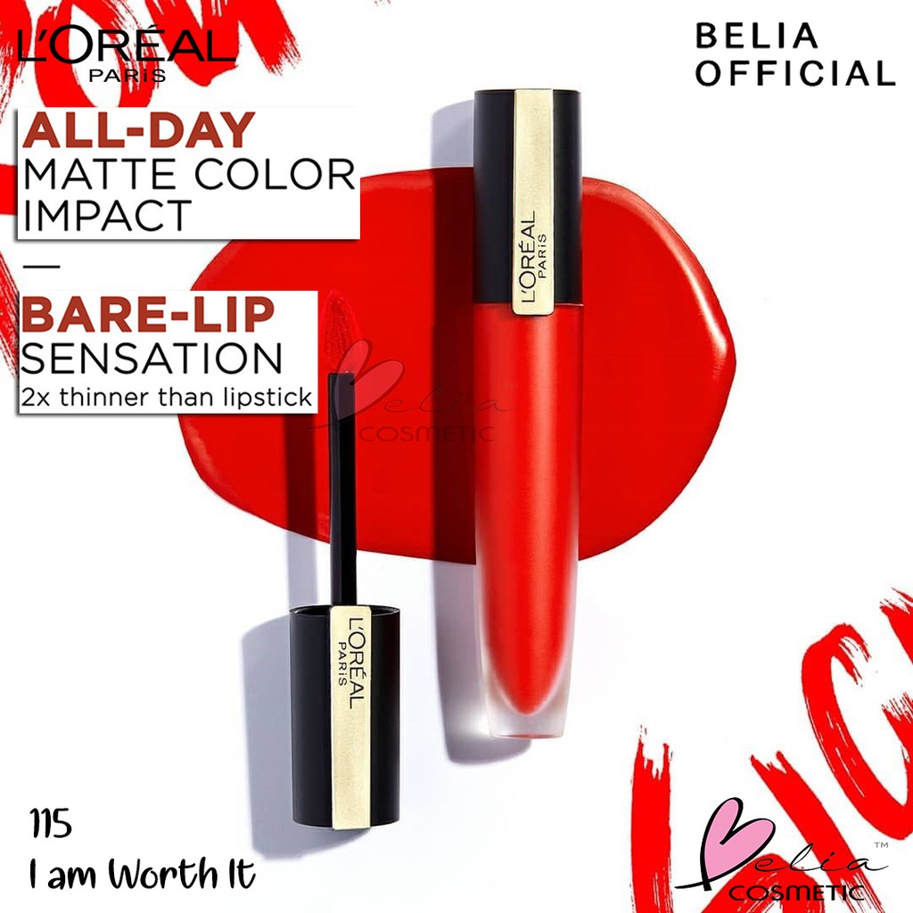 ❤ BELIA ❤ L'Oreal Rouge Signature Matte Liquid Lipstick 7 ml | Mate Colored Lip Ink LOREAL (Part 1)