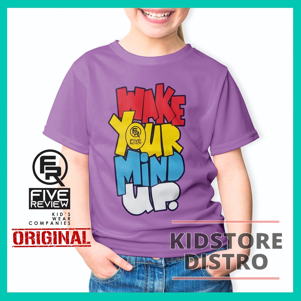 Kaos Anak Distro Baju Anak Perempuan Grosir Kaos motif Wake Your Mine / Five Review