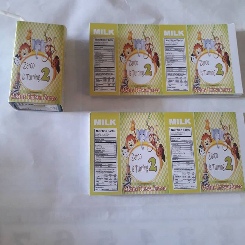 

Label Susu Kotak Animal Zoo