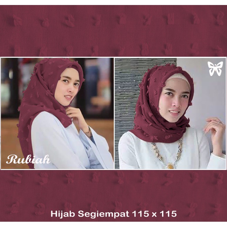 HOPYLOVY - Pashmina Segi Empat Rubia Rubiah