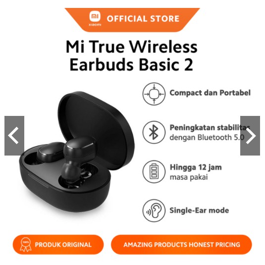 Jual Xiaomi Mi True Wireless TWS Earbuds Basic 2 Mic Ganda TAM