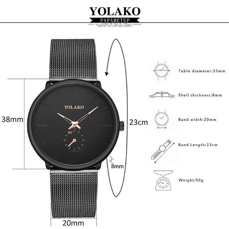 (BISA COD) Jam Tangan Pria Rantai Pasir Besi Quartz Fashion Stainless Steel Analog Model Simpel Premium Untuk Cowok Import Jam Kuarsa Tahan Air JT21C