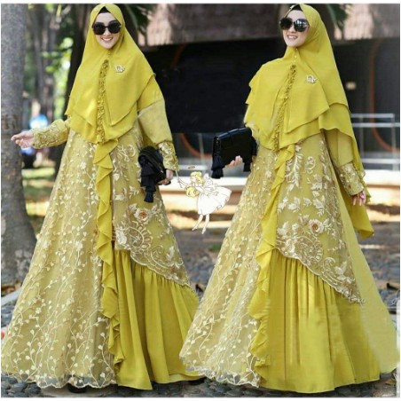 GAMIS SYARI ZAHRA/BAJU SYARI/BAJU GAMIS/GAMIS PESTA/DRESS MUSLIM/FASHION MUSLIM/BAJU KONDANGAN/JUMBO