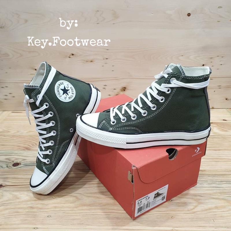 Sepatu Converse 70s HIGH ARMY Premium Quality / Converse 70s tinggi army / Converse high army