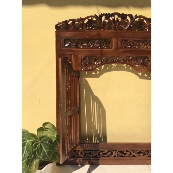 krepyak cermin ukir jepara 80x60