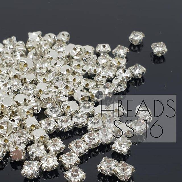 CB9 | 1 gross SS16 Diamond Cangkang jahit / 144 pcs