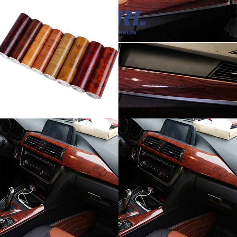 stiker interior sticker motif kayu sticker interior mobil motor lebar 50cm,tahan lama lem kuat