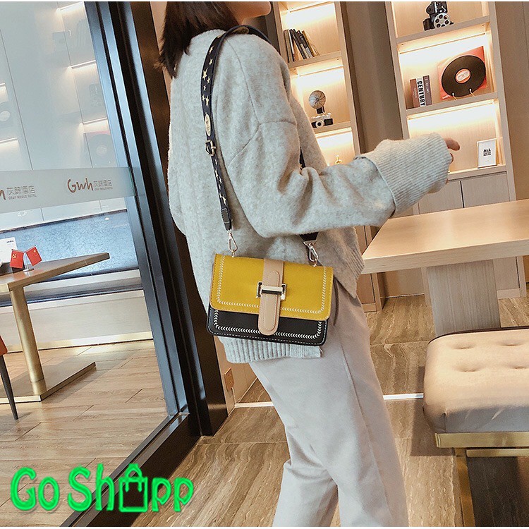 Tas Selempang Wanita Import Kulit PU Premium Kombinasi Warna - Tas Wanita Fashion Korea [SL32]