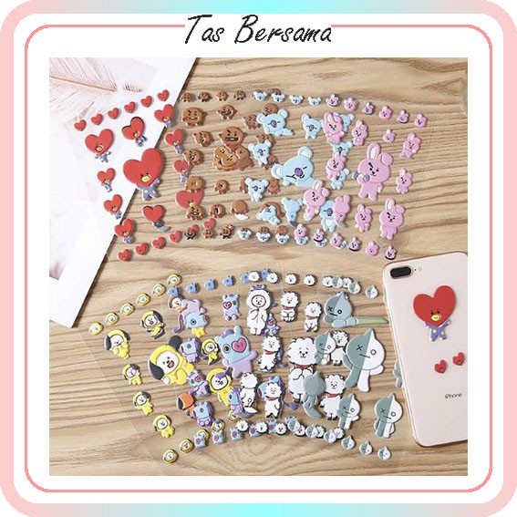 Stiker BT21 3D / Sticker Tata Chimmy Koya Cooky Shooky RJ Mang Van / Stiker BT21 KPOP Sticker 279