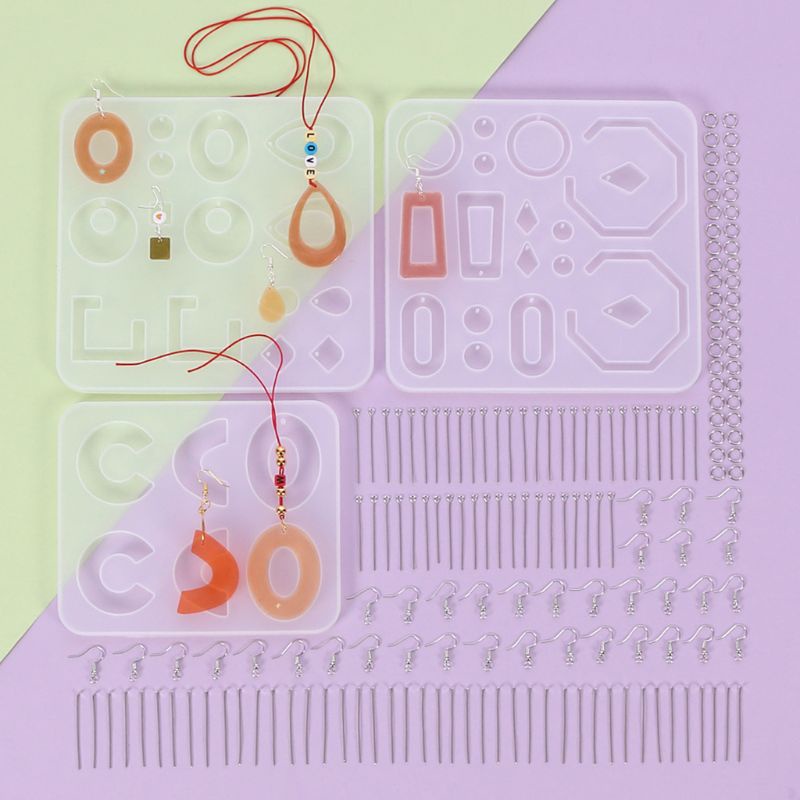 Siy 1 Set Cetakan Resin Epoksi Kristal Geometri Asimetris Handmade Diy Untuk Membuat Perhiasan