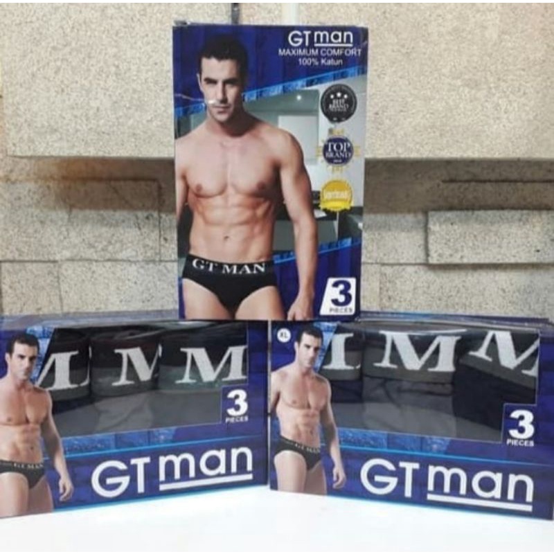GT MAN GTK-09 - Celana Dalam Pria Dewasa [3 Pcs] - M,L,XL