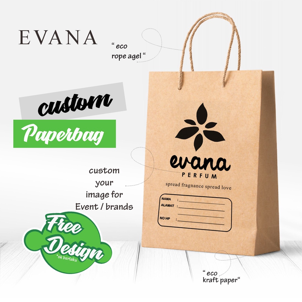 

PAPERBAG SIZE P x L x T = 11x6x20 cm TAS KERTAS CUSTOM DESIGN SUKA -SUKA premium exclusiv