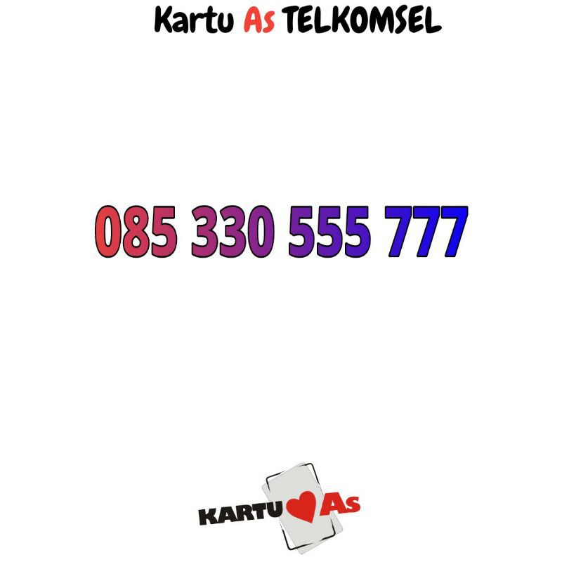 nomor cantik telkomsel kartu as 555 777
