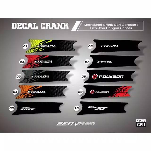 Decal crank sepeda anti gores sepeda terbaru