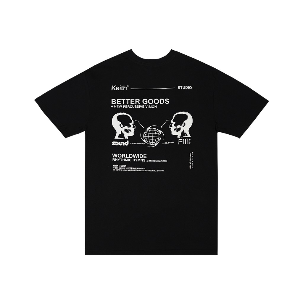 BETTER GOODS - KAOS DISTRO ORIGINAL KEITH STUDIO PRIA/WANITA BLACK