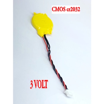 Baterai cmos bios laptop notebook cr2032 soket kabel 3volt 3 Pin