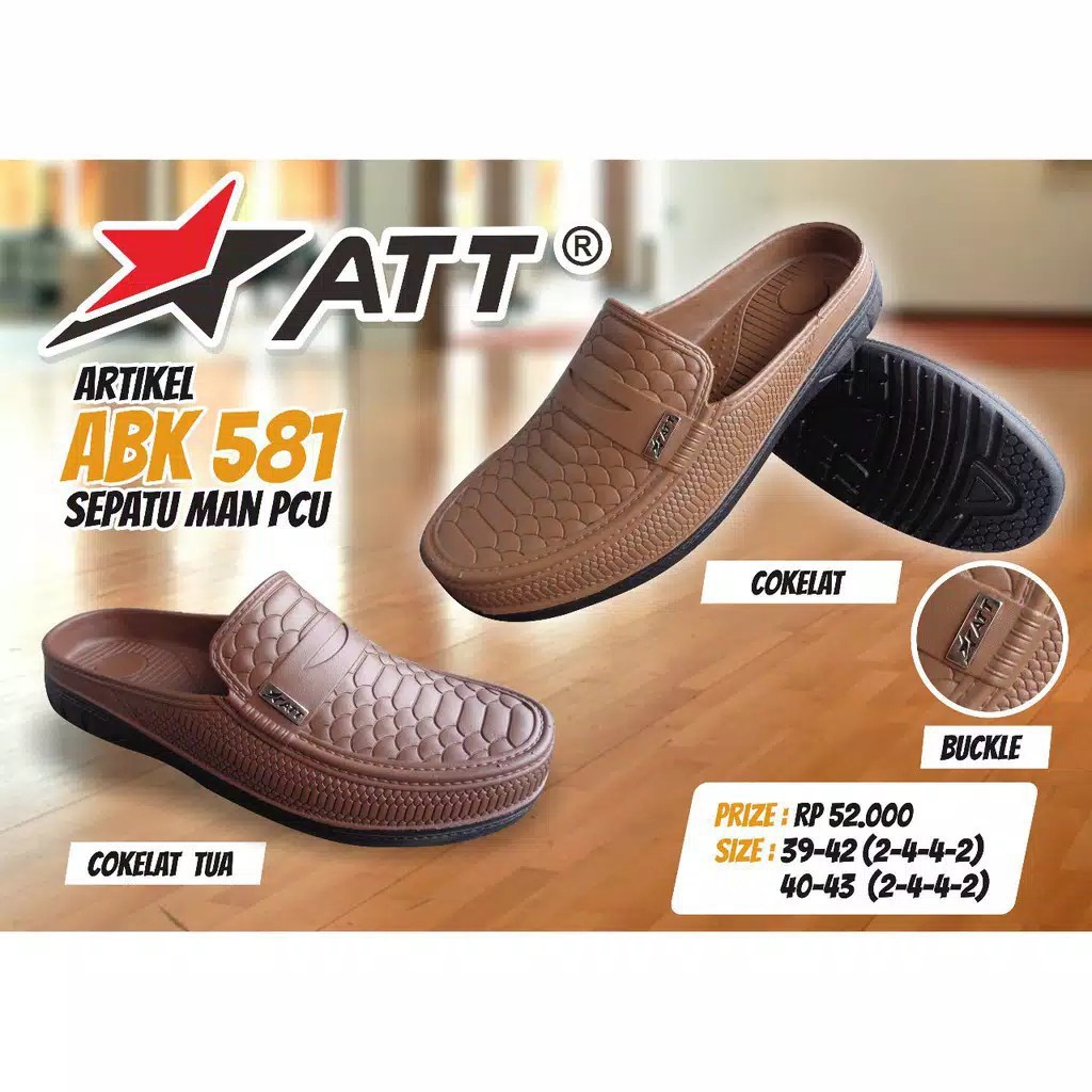 gos ATT ABK 581 Sepatu Sandal Sepatu Formal Tanpa Tali Bahan Karet Nyaman Dan Ringan ABK 551 ABK 550 ABK 553 AB 553 AB 550 ABD 551