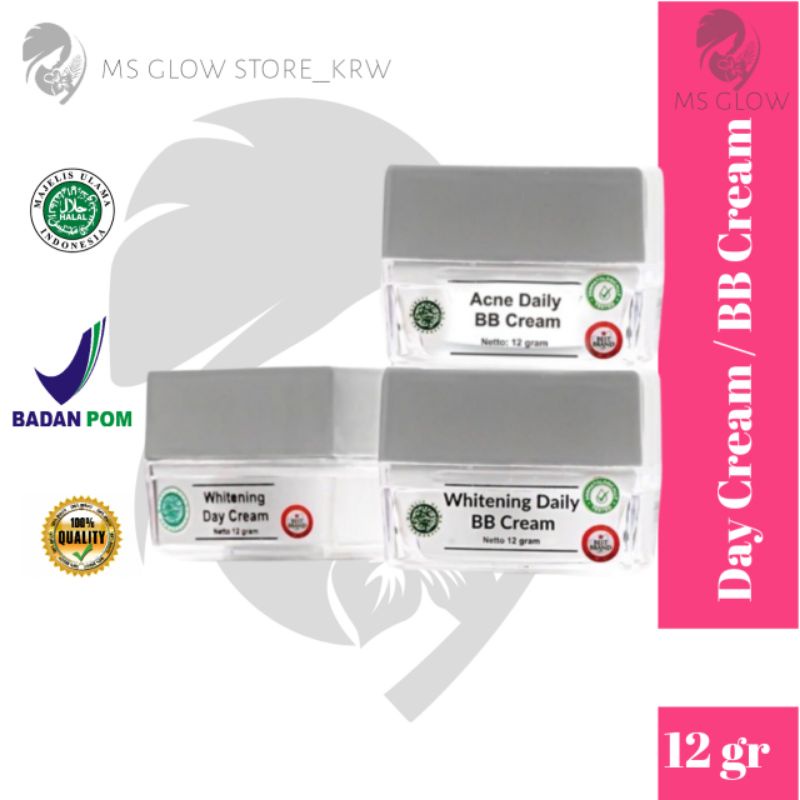 Ms Glow Whitening Day Cream / Whitening daily BB cream /Acne Cica BB cream