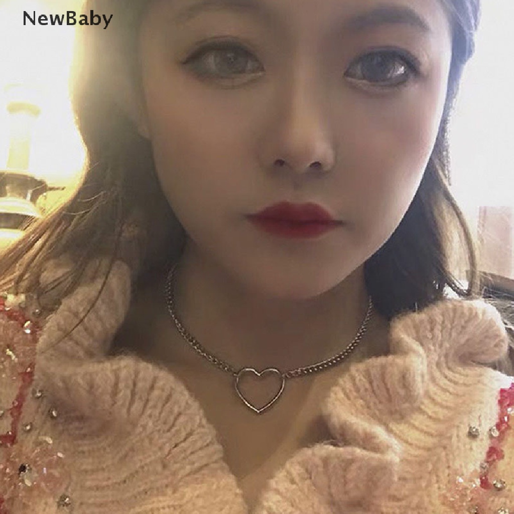 Kalung Choker Rantai Dengan Liontin Bentuk Hati Untuk Anak Perempuan