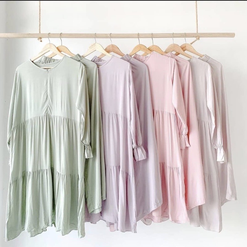 One Set Setelan Katun Viscose Pastel
