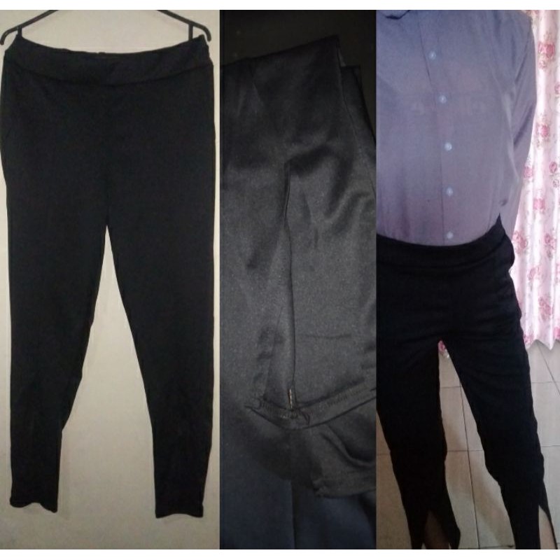 [PRELOVED] CELANA HITAM KAIN LICIN MELAR