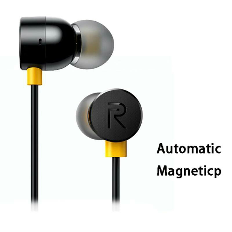 HANDSFREE REALME magnet Original Handsfree MAGNETIC buds Stereo Bass MA10