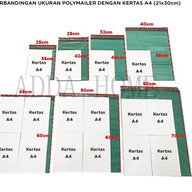 

AP « Polymailer Plik Packing 28x42 cm Hijau Tua Ready