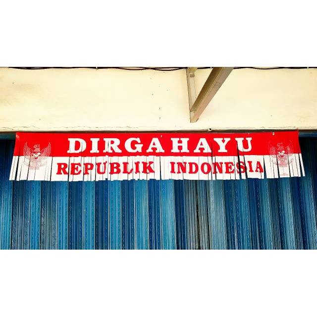 Banner Rumbai HUT RI Dekorasi Agustus Garland Agustusan