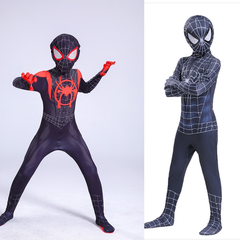 Voucher Halloween Party Spider-man: Miles Celana Ketat Anak Cosplay Game Superhero Avengers Kostum