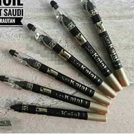 

Top Sale celak kajal pensil hitam asli impor saudi plus rautan