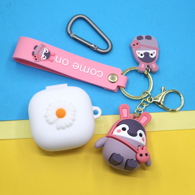 Casing Soft Case Silikon Bentuk Penguin Untuk Samsung Buds Live / Buds Pro