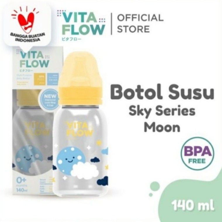 VITA FLOW Botol Susu Multifungsi 140ml Sky Series Nursing Bottle
