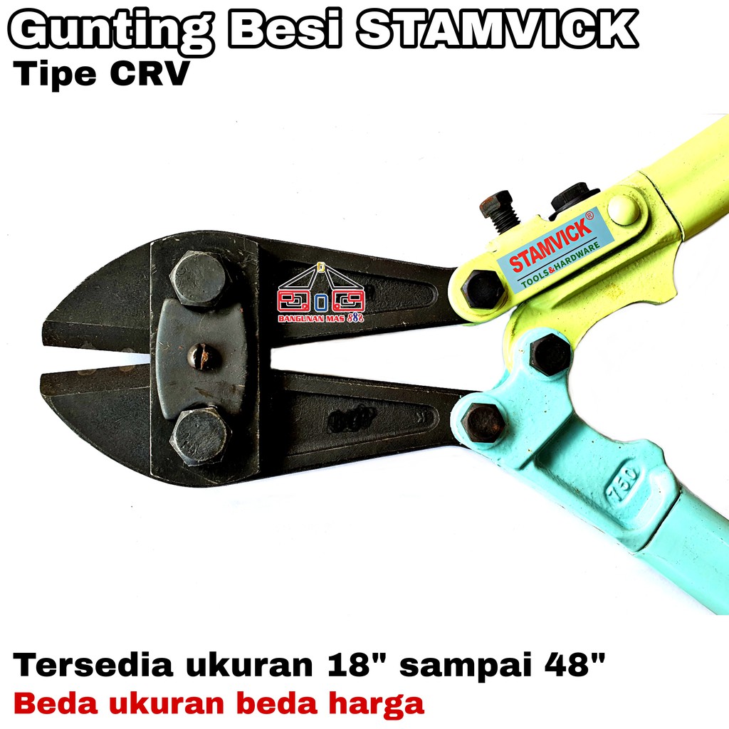

GUNTING BESI 18 INCH STAMVICK BAGUS - GUNTING BETON - GUNTING BEHEL - CUTTING BEHEL - POTONGAN BESI