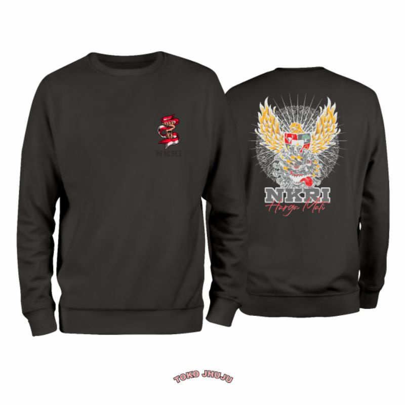 Sweater Spesial HUT RI NKRI Harga Mati Burung Garuda Cengkram Virus Corona