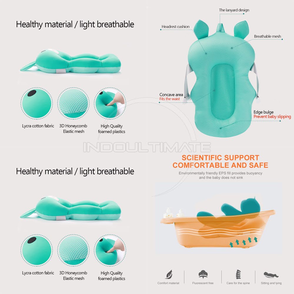 Bantalan Mandi Bayi HN-1030 Alas Mandi Bayi Baby Bath Math Baby Bath Helper Baby Shower Air Cushion Bed Alat Bantu Memandikan Bayi Alas Bak Mandi Bayi Tatakan Mandi Bayi Anti Tenggelam Jaring Mandi Bayi Baru Lahir Tempat Duduk Mandi Bayi